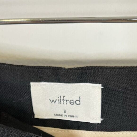  Aritzia Wilfred Cherice Black Linen Blend Trouser - Picture 6 of 7